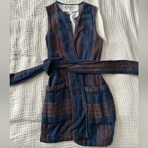 ace&jig reversible vest in fable and chore & jig, size XS